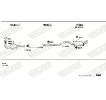 Výfukový systém WALKER CIK010544A