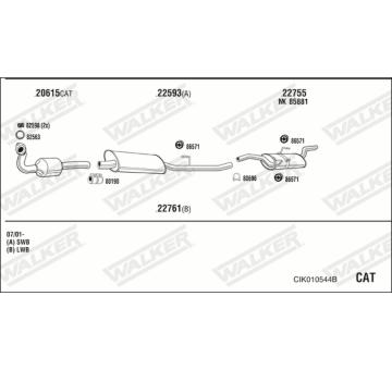 Výfukový systém WALKER CIK010544B