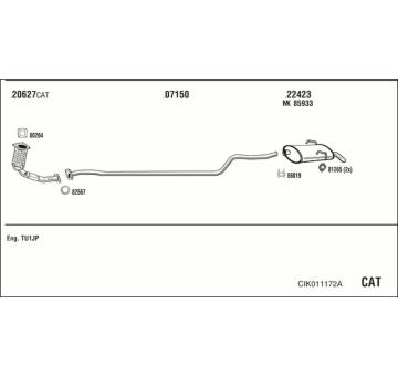 Výfukový systém WALKER CIK011172A