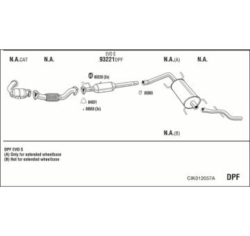 Výfukový systém WALKER CIK012057A