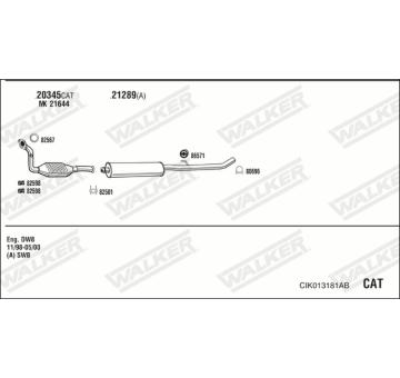 Výfukový systém WALKER CIK013181AB