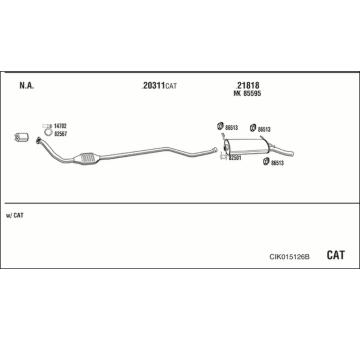 Výfukový systém WALKER CIK015126B