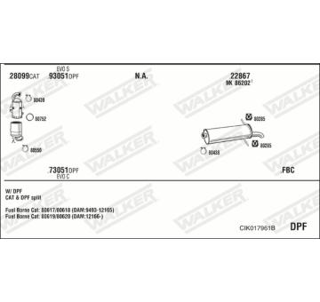 Výfukový systém WALKER CIK017961B