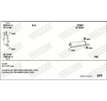 Výfukový systém WALKER CIK017961C