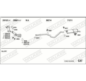 Výfukový systém WALKER CIK018345A