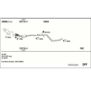 Výfukový systém WALKER CIK024502C