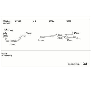 Výfukový systém WALKER CIK024515AB