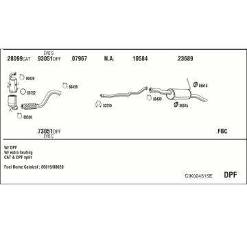Výfukový systém WALKER CIK024515E