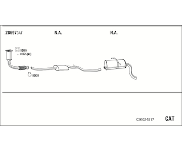 Výfukový systém WALKER CIK024517