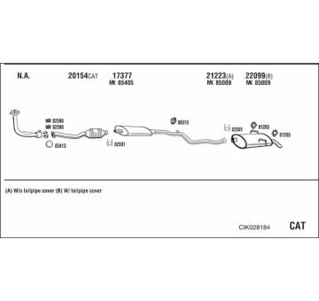 Výfukový systém WALKER CIK028184