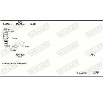 Výfukový systém WALKER CIK053221