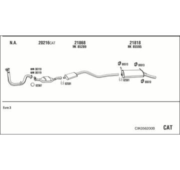 Výfukový systém WALKER CIK056200B