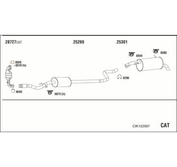 Výfukový systém WALKER CIK122967