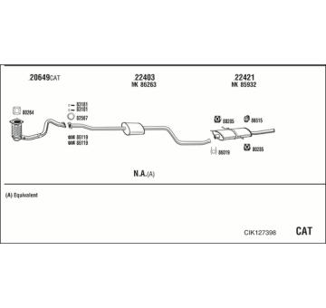 Výfukový systém WALKER CIK127398