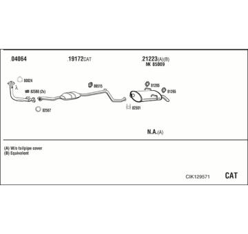 Výfukový systém WALKER CIK129571