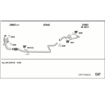Výfukový systém WALKER CIP17333CA