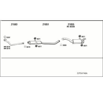 Výfukový systém WALKER CIT04746A