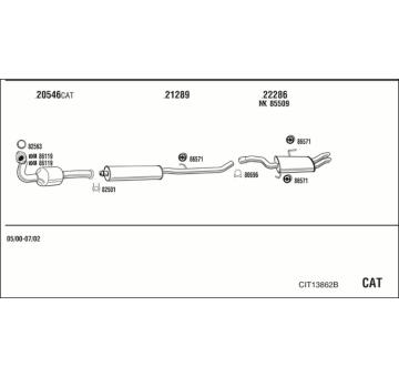 Výfukový systém WALKER CIT13862B