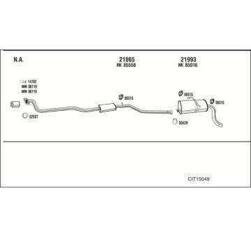 Výfukový systém WALKER CIT15049