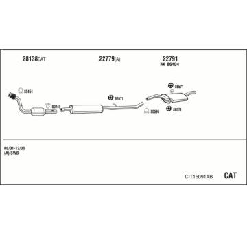 Výfukový systém WALKER CIT15091AB