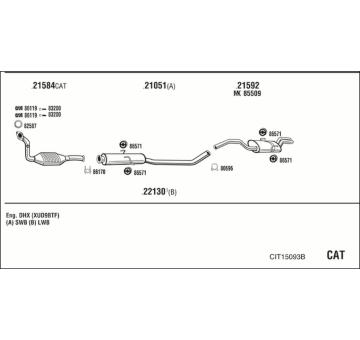 Výfukový systém WALKER CIT15093B