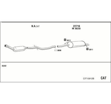 Výfukový systém WALKER CIT15912B