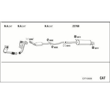 Výfukový systém WALKER CIT15928