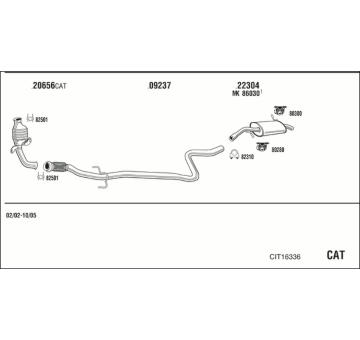 Výfukový systém WALKER CIT16336