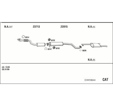 Výfukový systém WALKER CVH18544