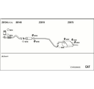 Výfukový systém WALKER CVK026605