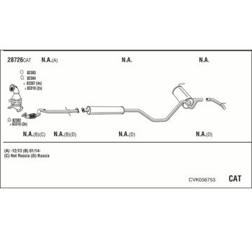 Výfukový systém WALKER CVK056753
