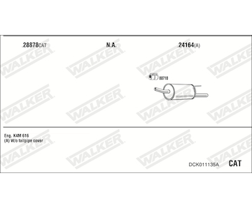 Výfukový systém WALKER DCK011135A