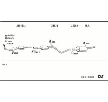 Výfukový systém WALKER DCK018390B