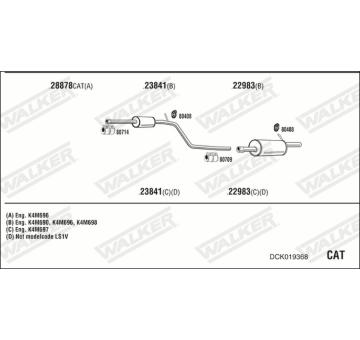 Výfukový systém WALKER DCK019368