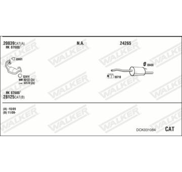 Výfukový systém WALKER DCK031084