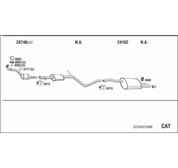 Výfukový systém WALKER DCK031086