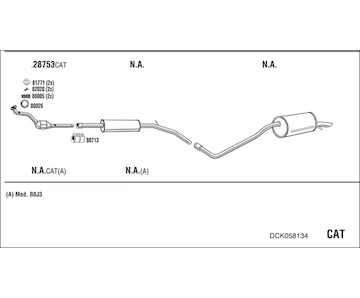 Výfukový systém WALKER DCK058134
