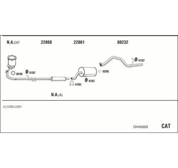 Výfukový systém WALKER DH45002