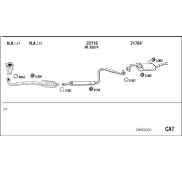 Výfukový systém WALKER DH55000