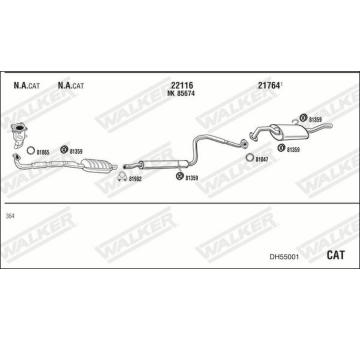 Výfukový systém WALKER DH55001