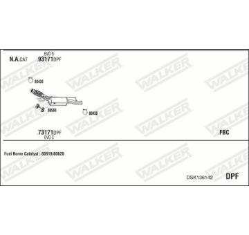 Výfukový systém WALKER DSK136142