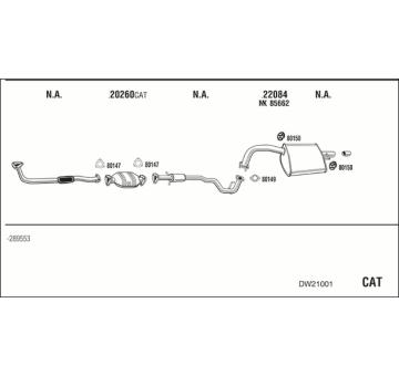 Výfukový systém WALKER DW21001