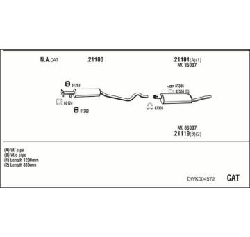 Výfukový systém WALKER DWK004572
