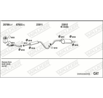 Výfukový systém WALKER DWK009031B