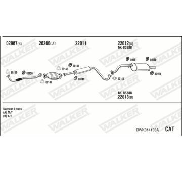 Výfukový systém WALKER DWK014138A