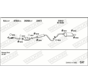 Výfukový systém WALKER DWK014138B