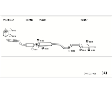 Výfukový systém WALKER DWK027996