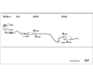 Výfukový systém WALKER DWK028037
