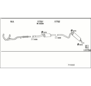 Výfukový systém WALKER FI10502