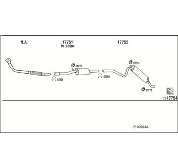 Výfukový systém WALKER FI10504A